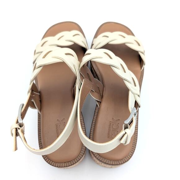 Nordstrom Rack Pennie Braided Platform Sandal Women's Cream Size US7.5 EU38 - Picture 5 of 11
